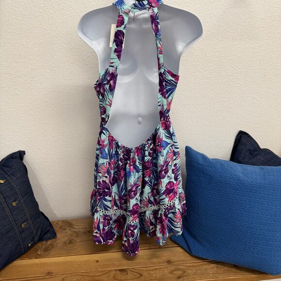 Sunday My Amor Tropical Halter Dress – Size M - Picture 5 of 6